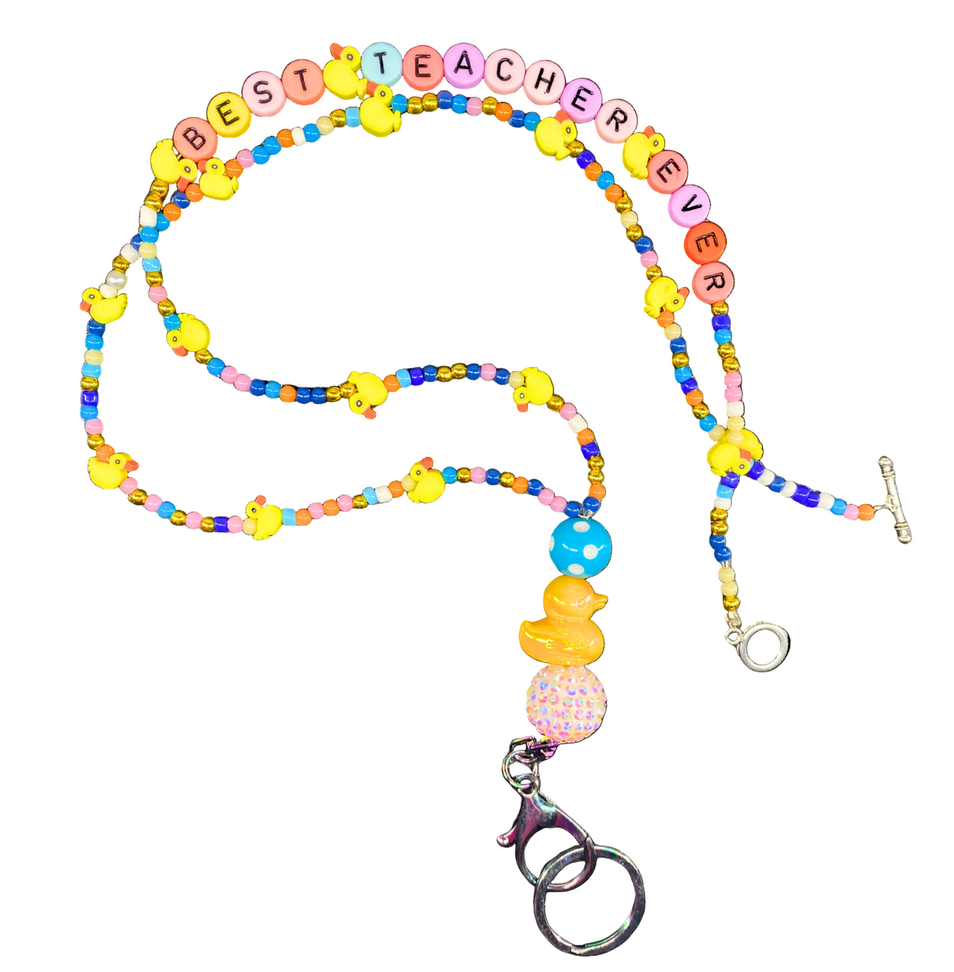 Yellow ducks lanyard