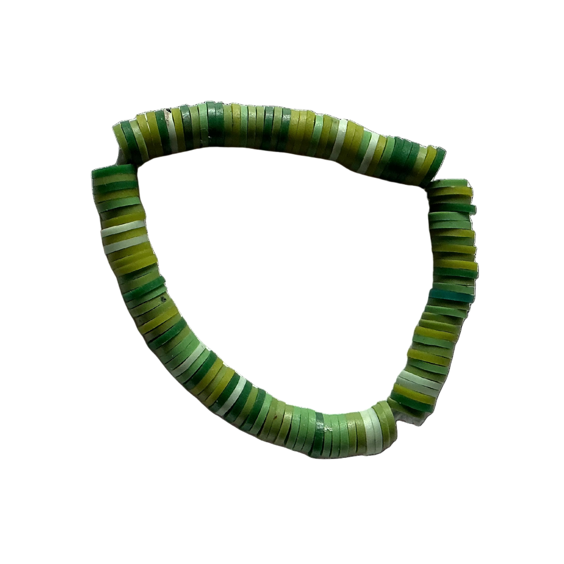 Army green clay bracelet