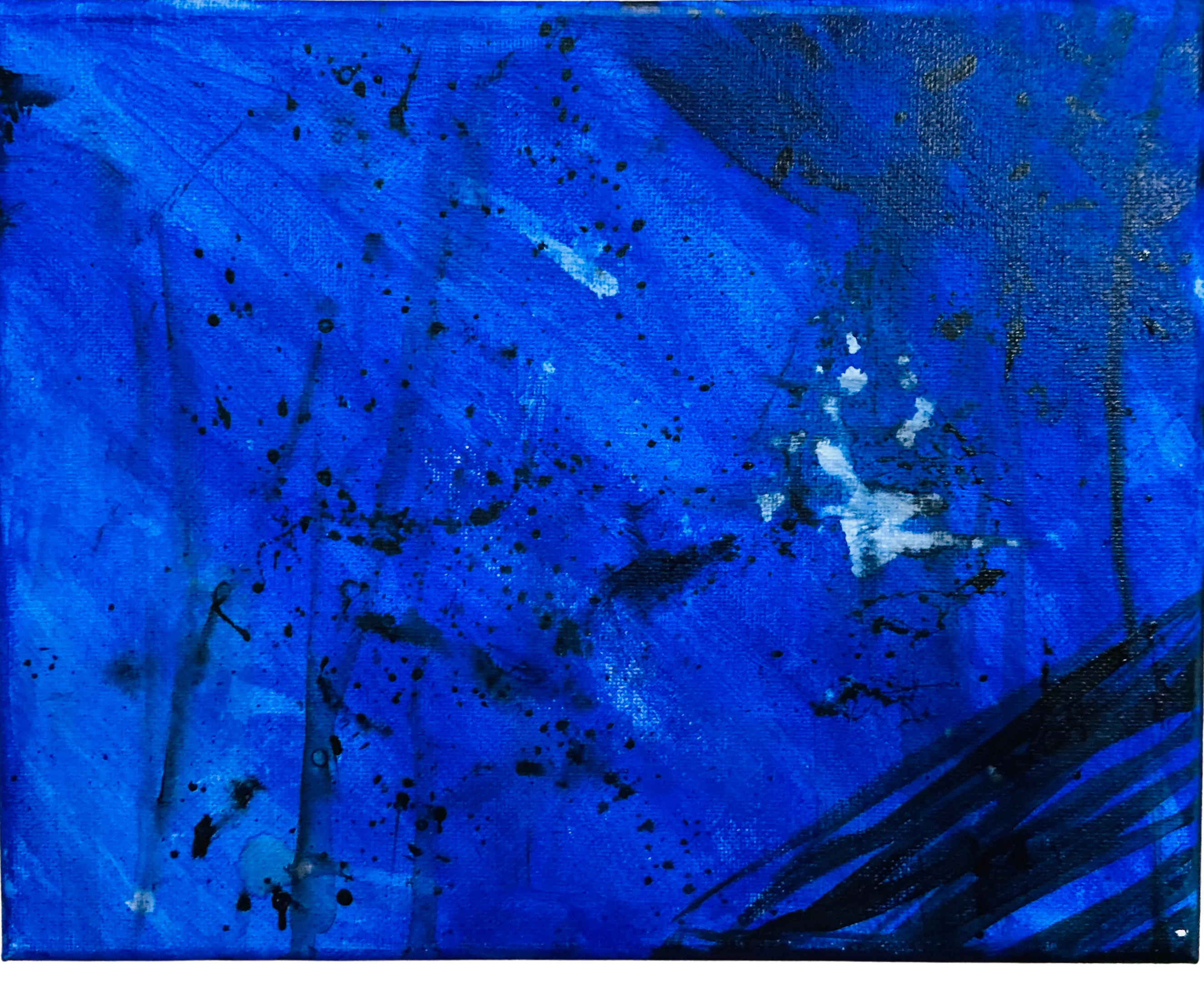 Blue and black abstract