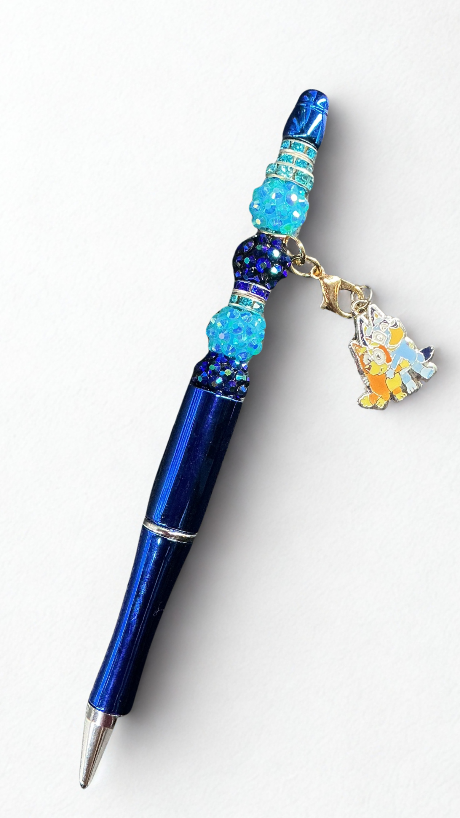 Blue beaded pens
