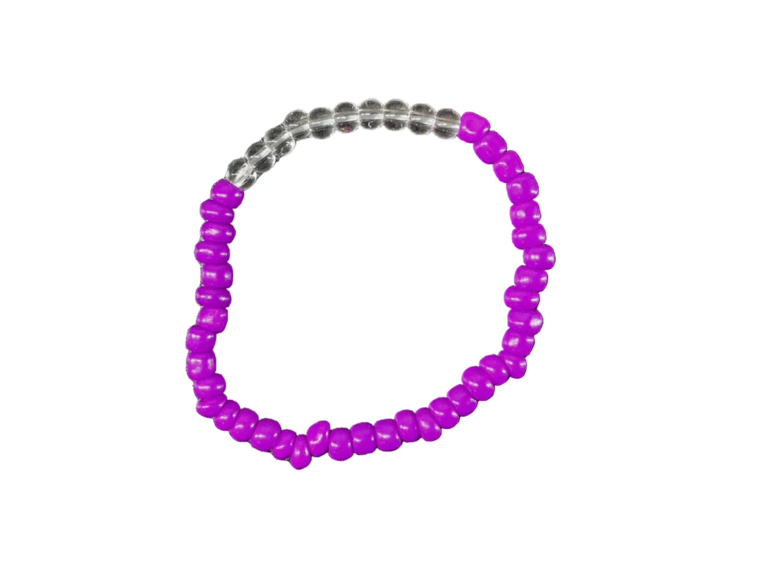 Clear Purple Seed Bracelet