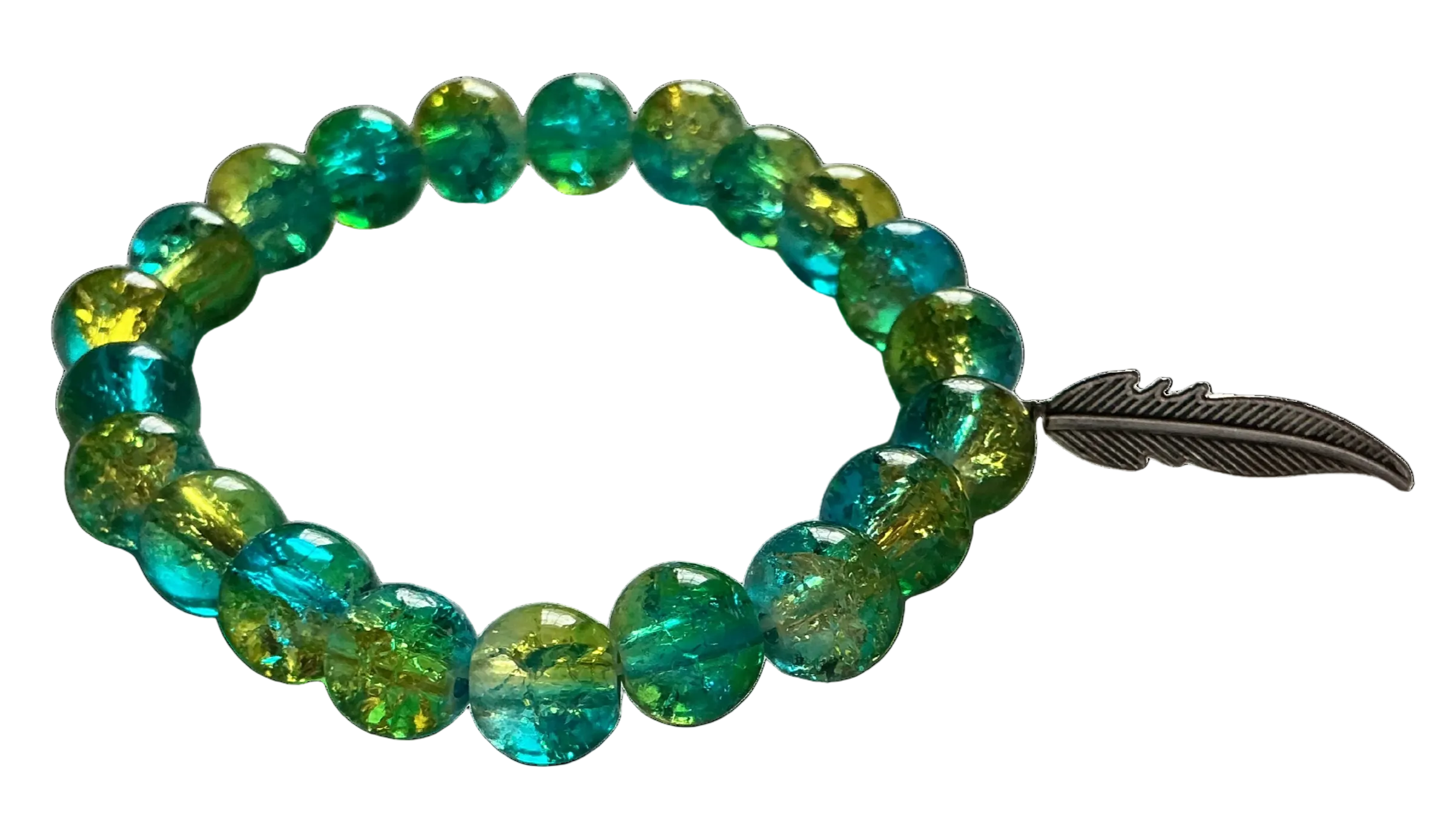 Feather blues pendant bracelet