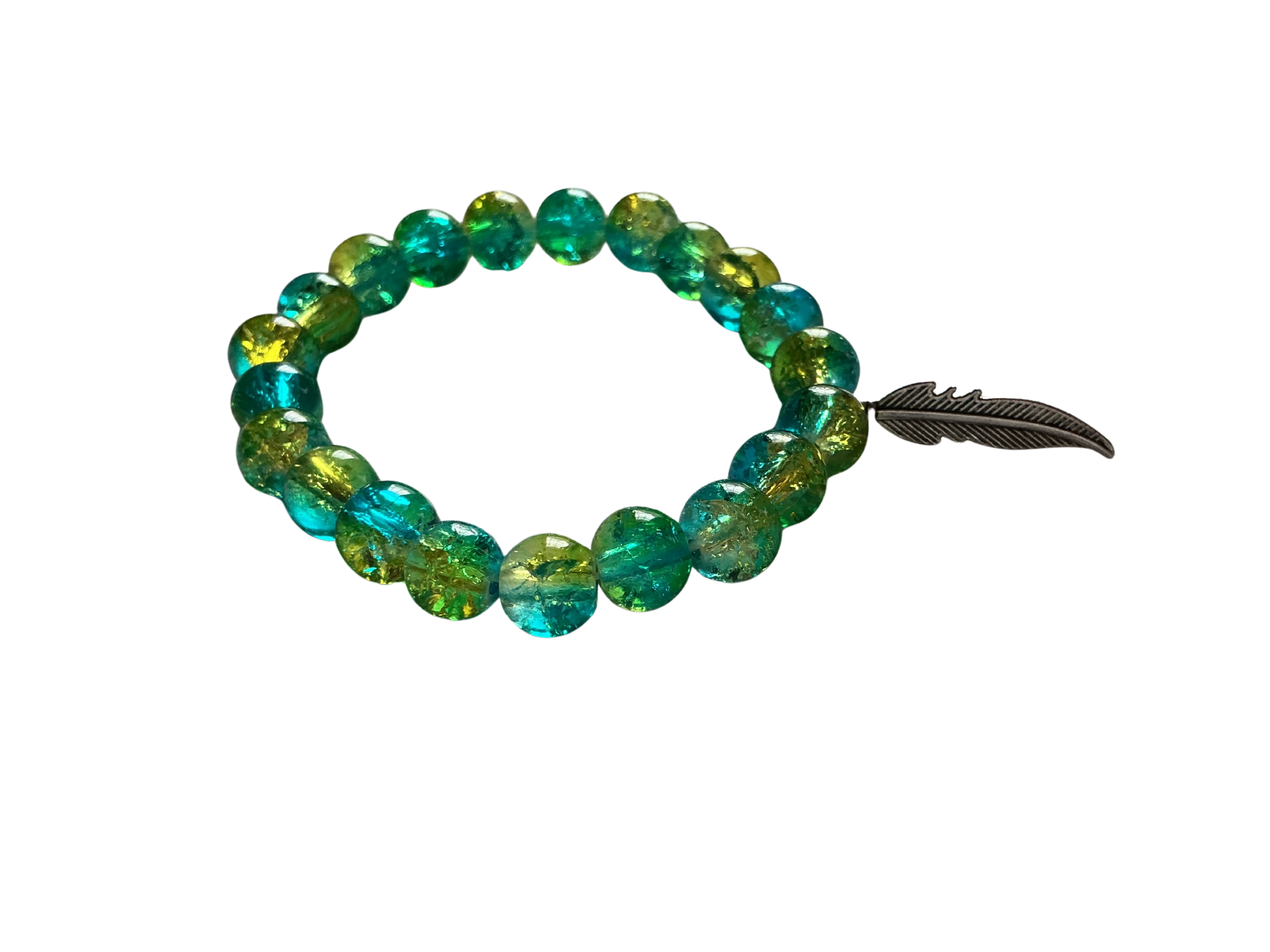 Feather blues pendant bracelet