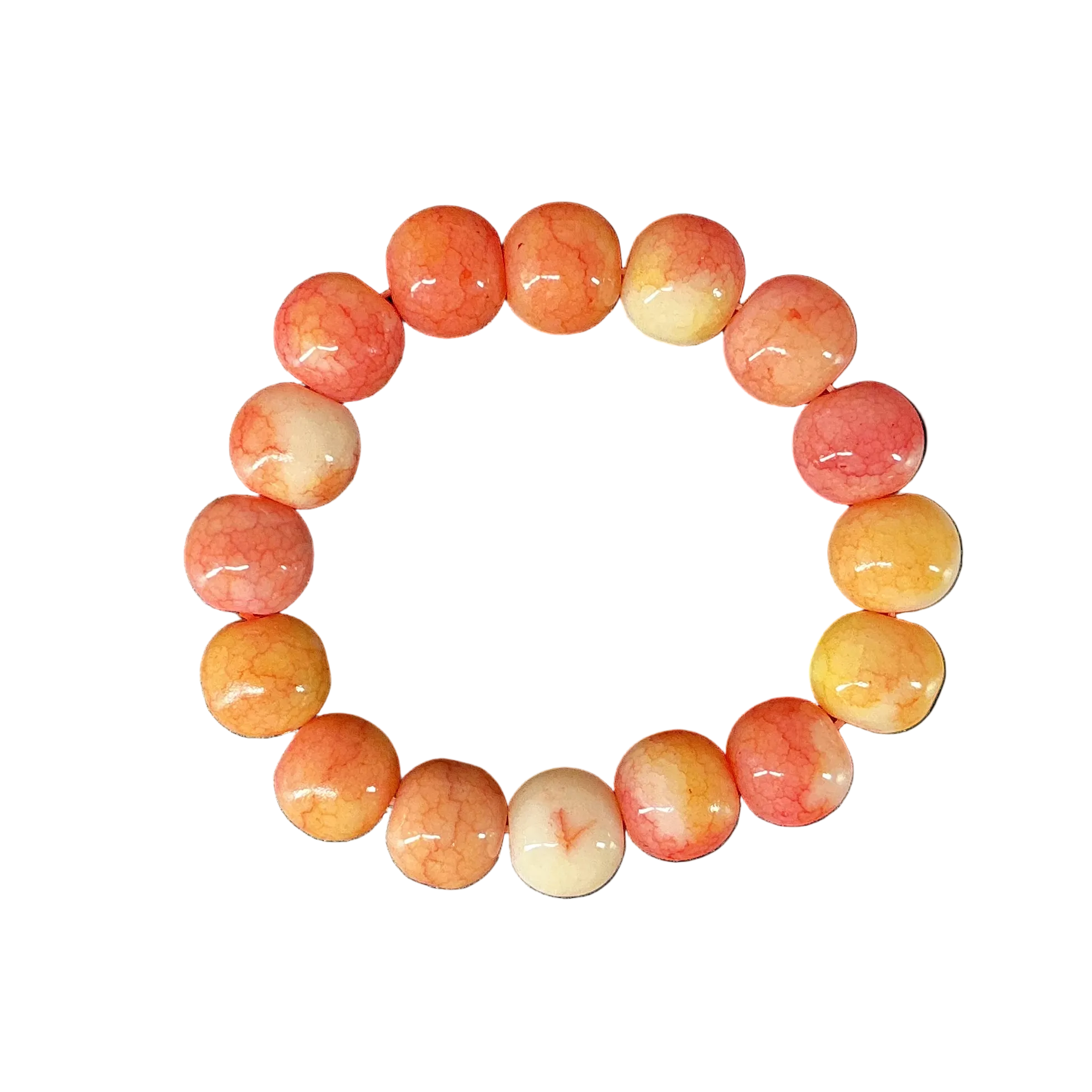 Peach tye dye bracelet