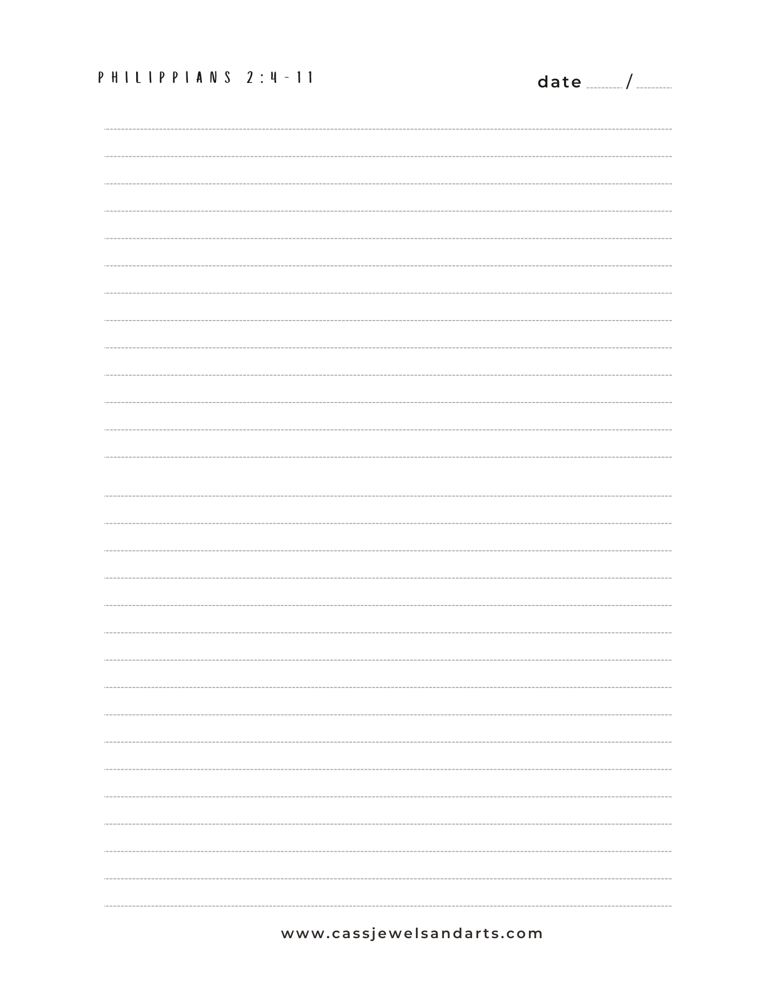 Philippians 2 : 4-11 Notepad