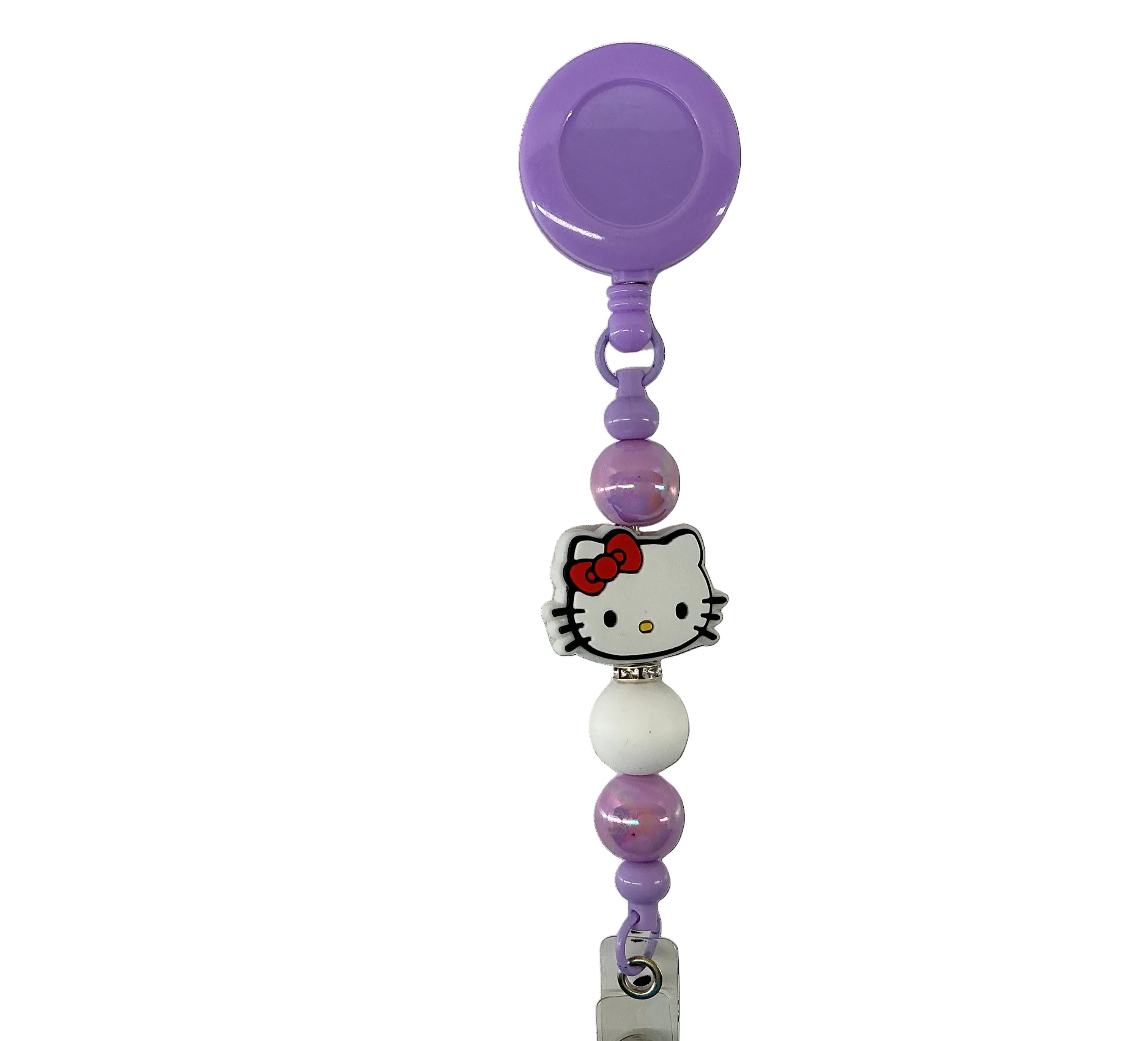 Purple kitty badge reel