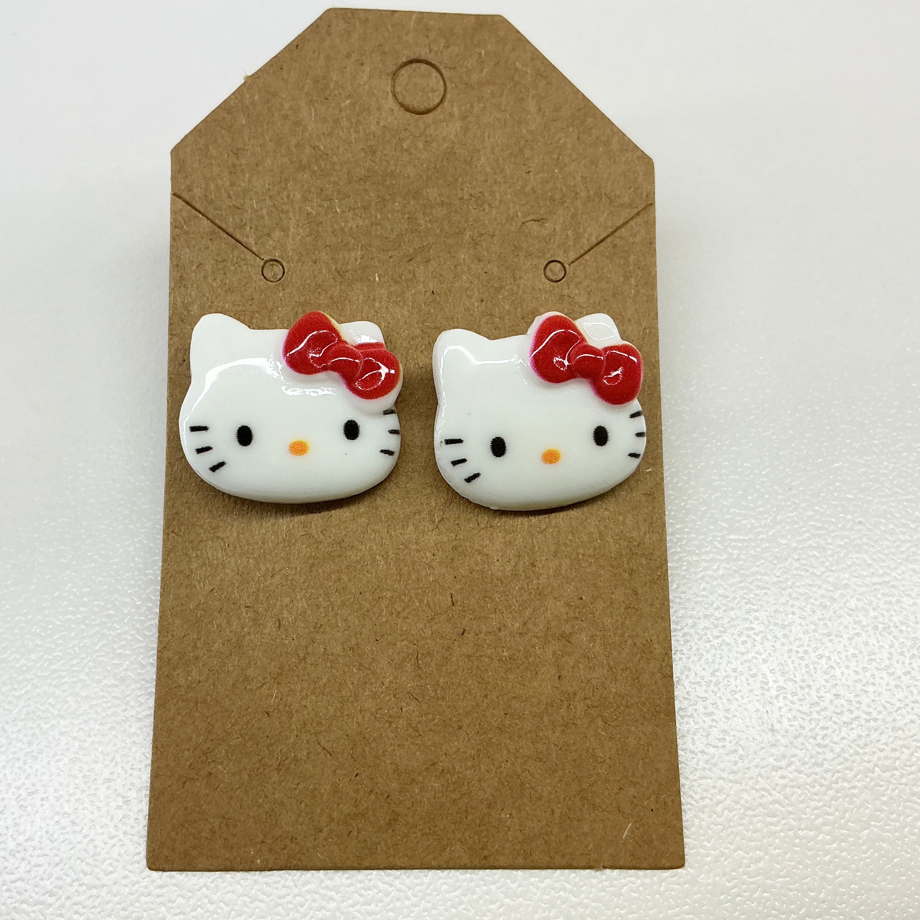 Red kitty earrings