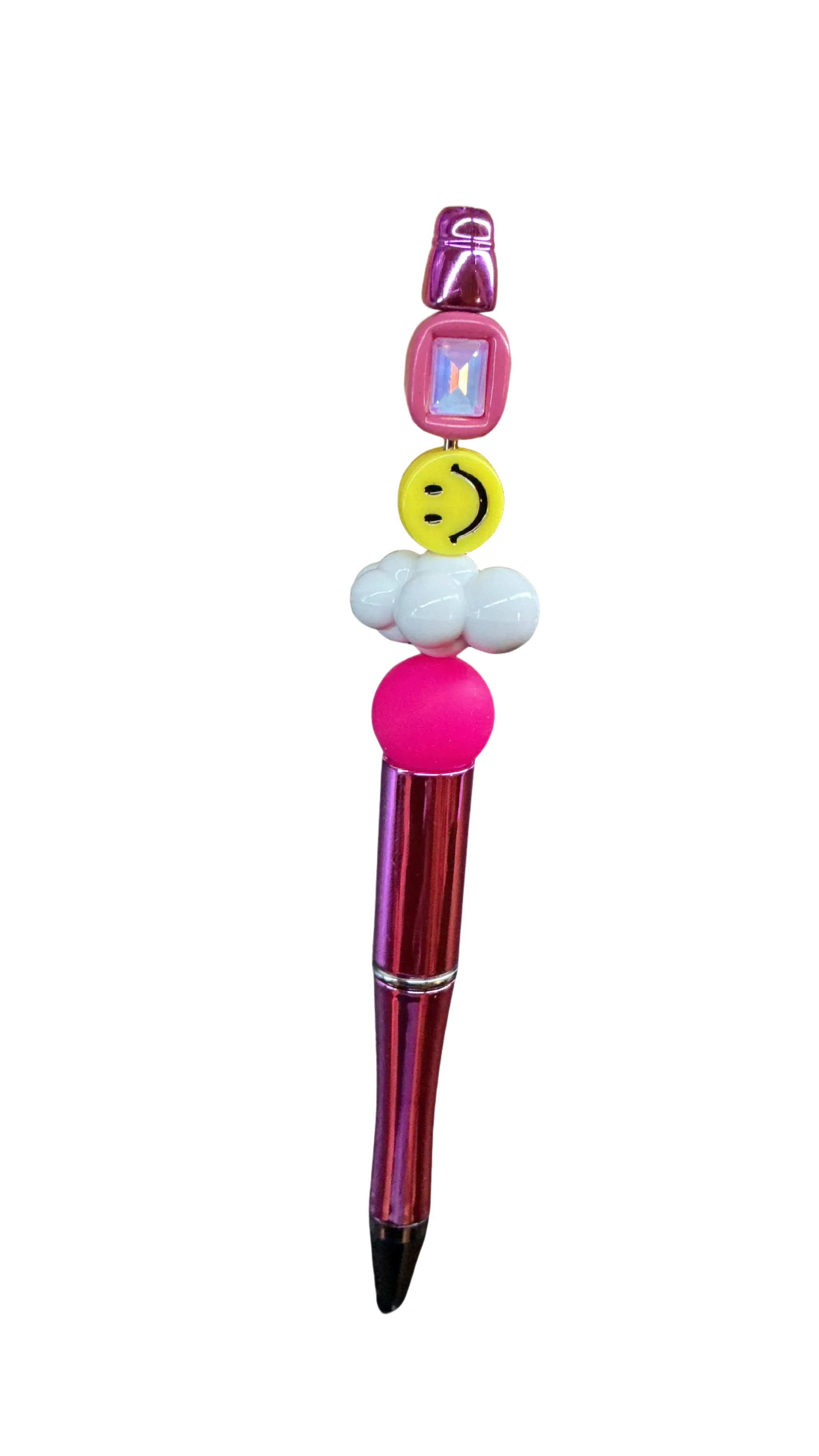 Pink smiley pen
